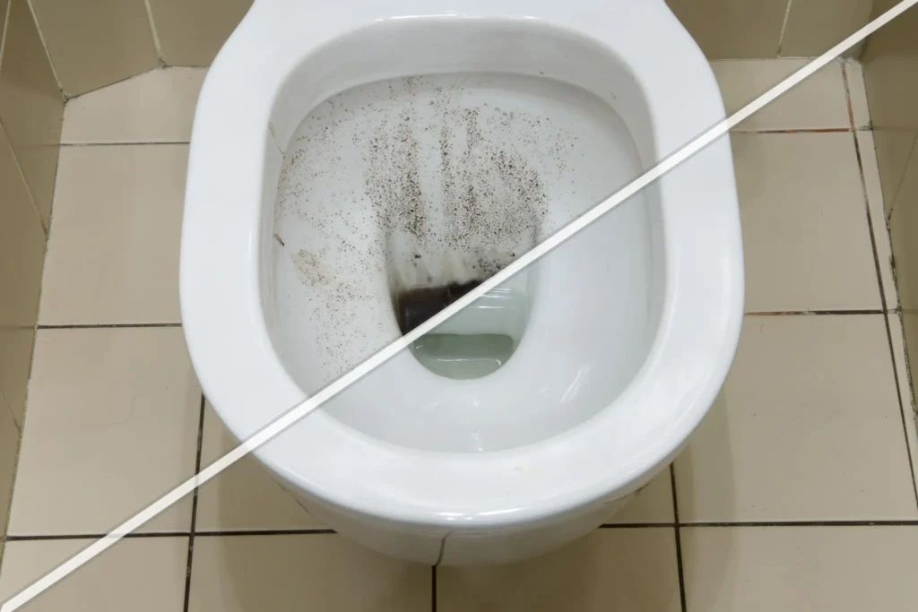 Bakterien in der Toilette überleben nach oberflächlicher Reinigung mit Flüssigreiniger